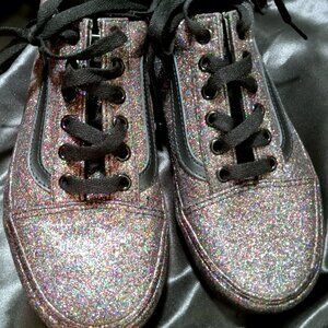 Black Glitter Custom Vans